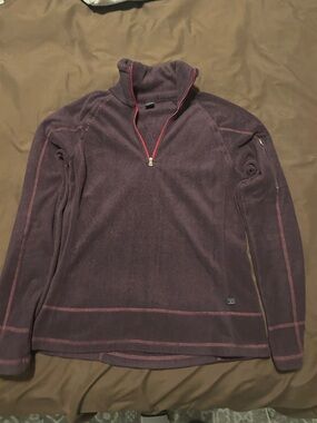 Prana Dark Plum Fleece 1/4 zip